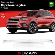 S-Dizayn Ford Kuga 2 Kapı Koruma Çıtası Krom 2013-2019