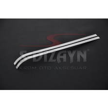 S-Dizayn Peugeot Partner Tepee Krom Sürgülü Kapı Çıtası 2 Prç 2008-2018