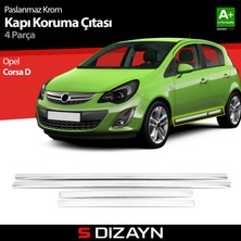 S-Dizayn Opel Corsa D Kapı Koruma Çıtası Krom 2007-2014