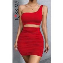 Tek Omuzlu Dekolteli Fantazi Elbise