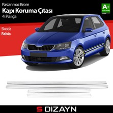 S-Dizayn Skoda Fabia Kapı Koruma Çıtası Krom 2014-2020