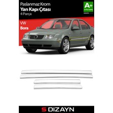 S-Dizayn VW Bora Krom Yan Kapı Çıtası 4 Prç 1998-2004