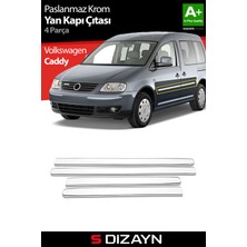 S-Dizayn VW Caddy Krom Yan Kapı Çıtası 4 Prç 2004-2015
