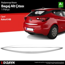 S-Dizayn Opel Astra K HB Krom Bagaj Alt Çıta 2015-2022
