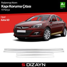 S-Dizayn Opel Astra H SD Kapı Koruma Çıtası Krom 2008-2013