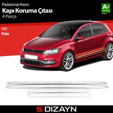 S-Dizayn VW Polo 6R Kapı Koruma Çıtası Krom 2009-2017