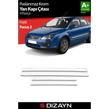 S-Dizayn Ford Focus 2 Krom Yan Kapı Çıtası 4 Prç 2005-2011