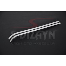 S-Dizayn Peugeot Bipper Krom Sürgülü Kapı Çıtası 2 Prç 2007-2017