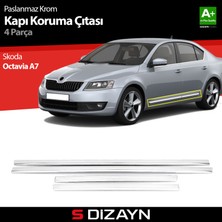 S-Dizayn Skoda Octavia A7 Kapı Koruma Çıtası Krom 2013-2016