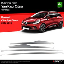 S-Dizayn Renault Clio 4 Sporttourer Krom Yan Kapı Çıtası 4 Prç. 2012-2019
