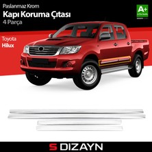 S-Dizayn Toyota Hilux Kapı Koruma Çıtası Krom 2009-2014
