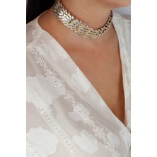 Liveyn Design Dual Leaf Choker Kolye