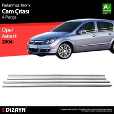 S-Dizayn Opel Astra H HB Krom Cam Çıtası 4 Prç 2004-2013