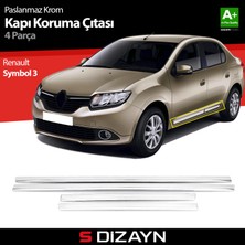 S-Dizayn Renault Symbol 3 Kapı Koruma Çıtası Krom 2013-2017