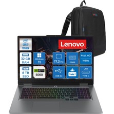 Lenovo Loq 17IRX10 Intel Core I7 13650HX 32GB Ddr5 8tb SSD RTX5060 8gb 115W Windows 11 Pro 17.3 Inç Fhd (1920X1080) IPS 300NITS 165HZ 100% Srgb Taşınabilir Bilgisayar W83JH006ETRP18 + Zetta Çanta