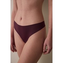 Penti Bordo İz Yapmayan Lazer Kesim Normal Bel Tanga Külot