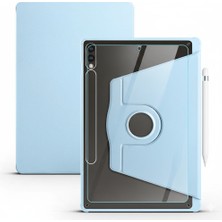 Five-E Samsung Galaxy Tab S10 Fe Dönebilen Standlı Kalem Bölmeli Koruyucu Kılıf Stylus Kalem ve Nano Ekran Koruyucu Çok Fonksiyonlu Set