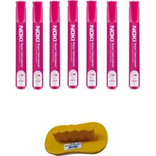 7li Pembe Beyaz Tahta Kalemi + Silgisi