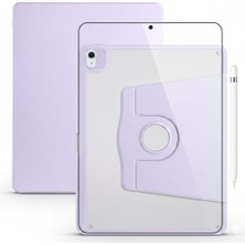 Five-E Apple iPad Air 11 M2 Dönebilen Standlı Kalem Bölmeli Koruyucu Kılıf Stylus Kalem ve Nano Ekran Koruyucu Çok Fonksiyonlu Set