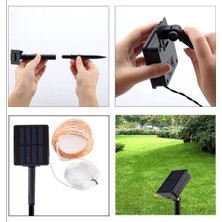 Borayris Solar Güneş Enerjili Peri LED 7 Metre 50 LED -8 Fonksiyonlu Beyaz