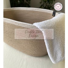 Double Knot Design Tress Çok Amaçlı Düzenleyici Sepet El Dokuma Banyo,mutfak, Çocuk Odası, Organizer,havluluk