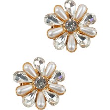 Liveyn Design Taş Süslemeli Klips Mekanizmalı Kol Düğmesi