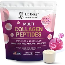 Dr. Berg Nutritionals Multi Collagen Peptides Powder Types I, Iı, Iıı, V, x - Unflavored Collagen Powder 400GR