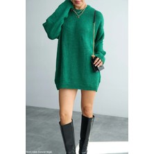 Cemo  Bisiklet Yaka Tüylü Oversize Kazak