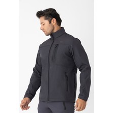 Crozwise Antrasit Erkek Su Geçirmez Softshell Outdoor Mont / Ceket - 5039-06