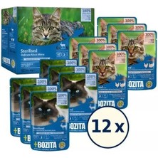 Bozita Kısırlaştırılmış Sos Içinde Yaş Kedi Maması Multibox 12X85 gr