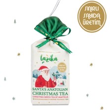 Lazika Hediyelik Yılbaşı Yeşil Çayı-10'lu Pla Piramit Poşet, El Yapımı Yeşil Çay,Doğal, Antioksidan