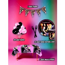 24 Kişilik Blackpink Temalı Mini Set - Doğum Günü Parti ve Eğlenceli Etkinlikler Için
