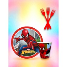 24 Kişilik Örümcek Adam Temalı Tek Kullanımlık Servis Seti