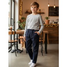 Zekids Erkek Çocuk Esnek Kumaş Beli Lastikli Pantolon