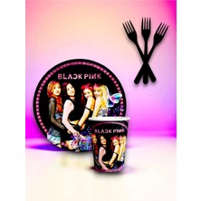 16 Kişilik Blackpink Temalı Tek Kullanımlık Servis Seti