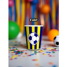 8 Adet Sarı Lacivert Temalı Bardak - Doğum Günü Parti ve Eğlenceli Etkinlikler Için