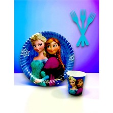 24 Kişilik Karlar Ülkesi Temalı Tek Kullanımlık Servis Seti