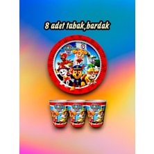 8 Kişilik Paw Patrol Temalı Parti Seti - Doğum Günü ve Özel Kutlamalar Için