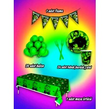 24 Kişilik Hulk Temalı Mini Set - Doğum Günü Parti ve Eğlenceli Etkinlikler Için