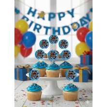 8 Adet Paw Patrol Temalı Kürdan Seti / Ikramlık Süsü (8 Adet)