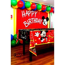 1 Adet Mickey Mouse Temalı Masa Örtüsü - Parti ve Kutlamalar Için Masa Örtüsü
