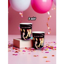 8 Adet Blackpink Temalı Bardak - Doğum Günü Parti ve Eğlenceli Etkinlikler Için