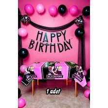 1 Adet Blackpink Temalı Masa Örtüsü - Parti ve Kutlamalar Için Masa Örtüsü