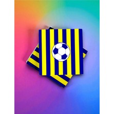 8 Kişilik Sarı Lacivert Taraftar Temalı Tek Kullanımlık Peçete (8 Adet)