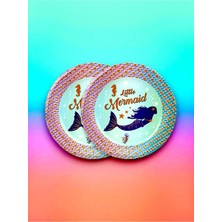 32 Kişilik Deniz Kızı Temalı Tek Kullanımlık Tabak (32 Adet)