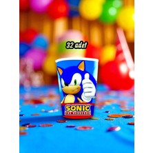 32 Adet Sonic Temalı Bardak - Doğum Günü Parti ve Eğlenceli Etkinlikler Için