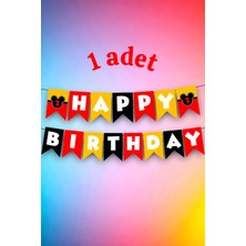 1 Adet Sevimli Fare Temalı Banner - Parti ve Etkinlikler Için Asılabilir Süs