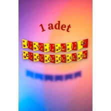 1 Adet Sarı Kırmızı Temalı Banner - Parti ve Etkinlikler Için Asılabilir Süs