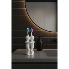 Sevgililere Özel 3D Romantik Diş Fırçalığı, 13X9 Cm, Beyaz