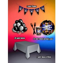 32 Kişilik Roblox Temalı Mini Set - Doğum Günü Parti ve Eğlenceli Etkinlikler Için